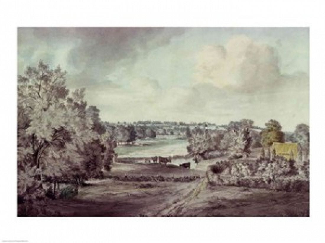 The Valley of the Stour with Langham church in the distance Canvas Art - John Constable (24 x 18)