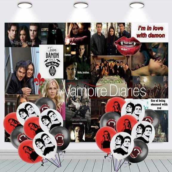 The Vampire Diaries Backdrop Balloons Banner Party Decorations Taspestry Wall Decor Background Poster Supplies