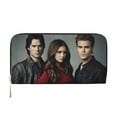 thumbnail image 1 of The Vampire Diaries Characters Hand Wallet Card Bag Long Leather Wallet Handbag Clutch Purse Storage Bag Zip Organizer With Card Slots, 1 of 8