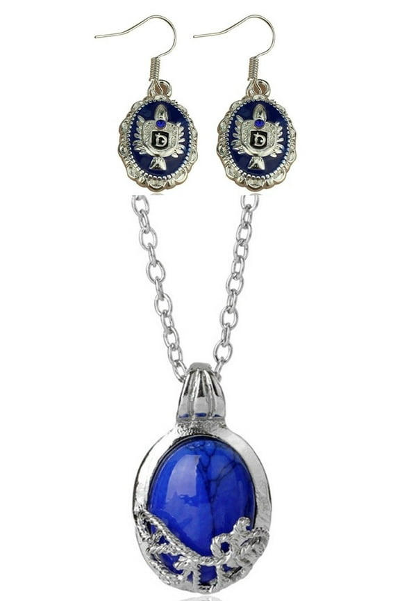 The Vampire Diaries Daylight Walking Metal Pendant Necklace And Earrings Set
