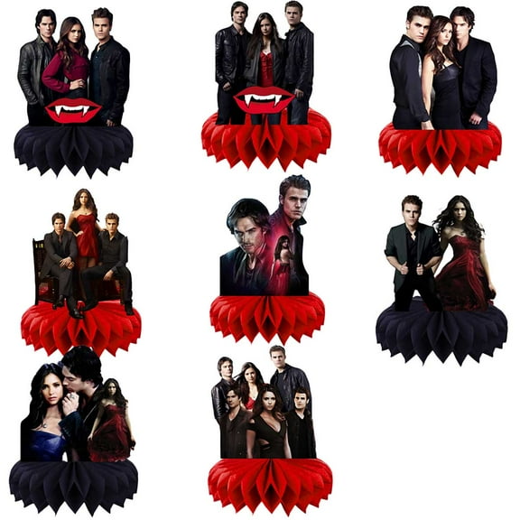 The Vampire Diaries Honeycomb Centerpieces Table Toppers Decorations for Birthday Party Decor Supplies