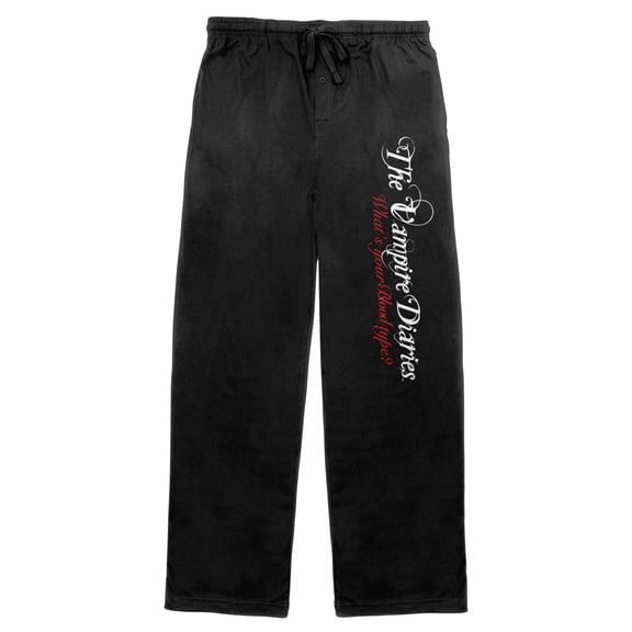 The Vampire Diaries Logo Men's Black Sleep Pajama Pants-L