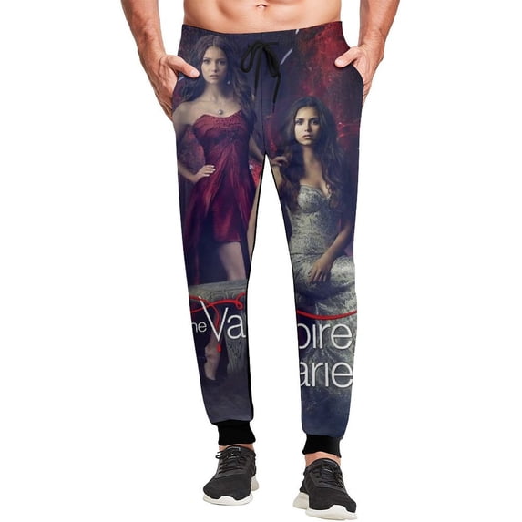 The Vampire Diaries Men's Sweatpants 3D Printing Casual Joggers Pants Trousers Fashion Daily Sweatpants With Drawstring Closed Bottom