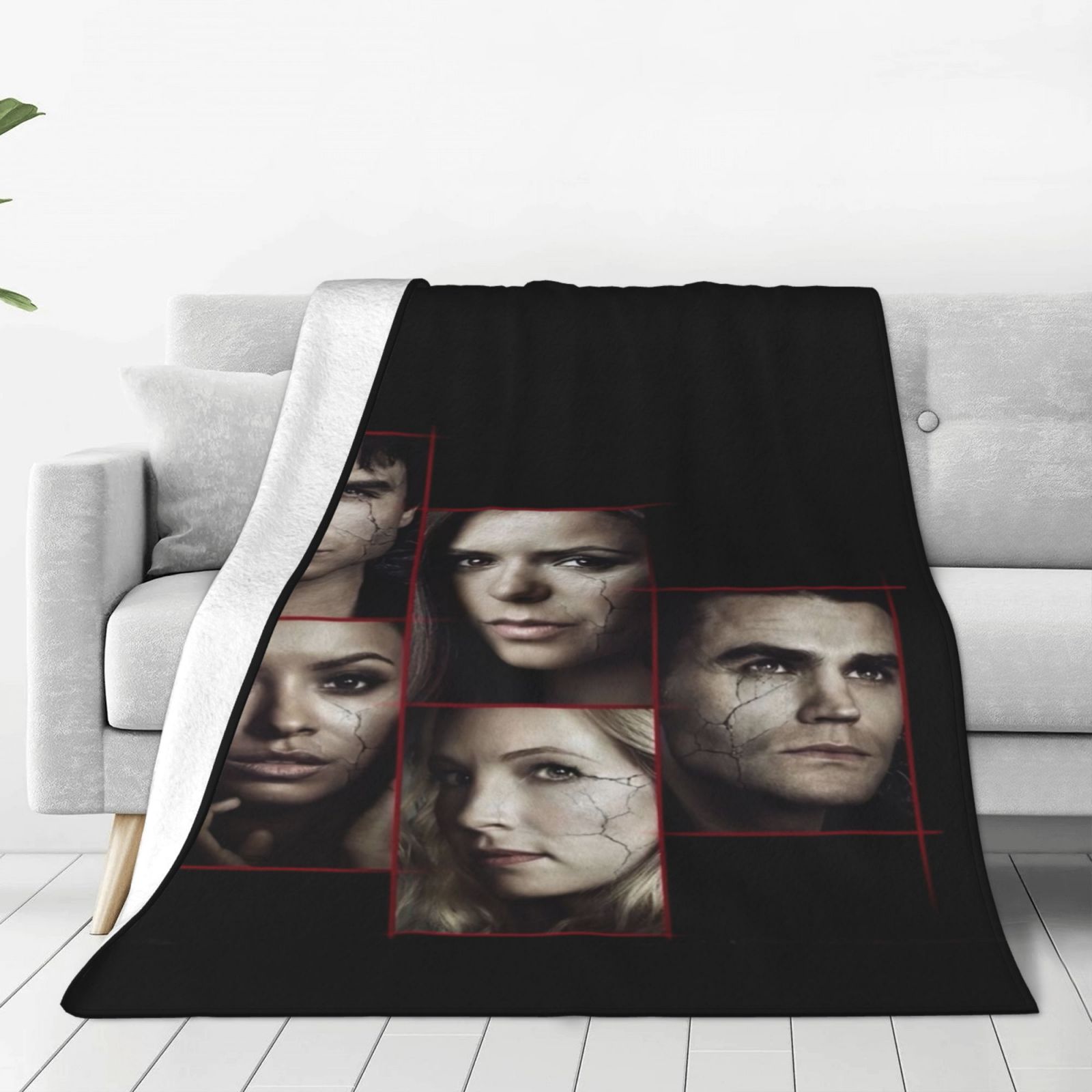 The Vampire Diaries Movie Throw Blankets Character Ultra Soft Fleece