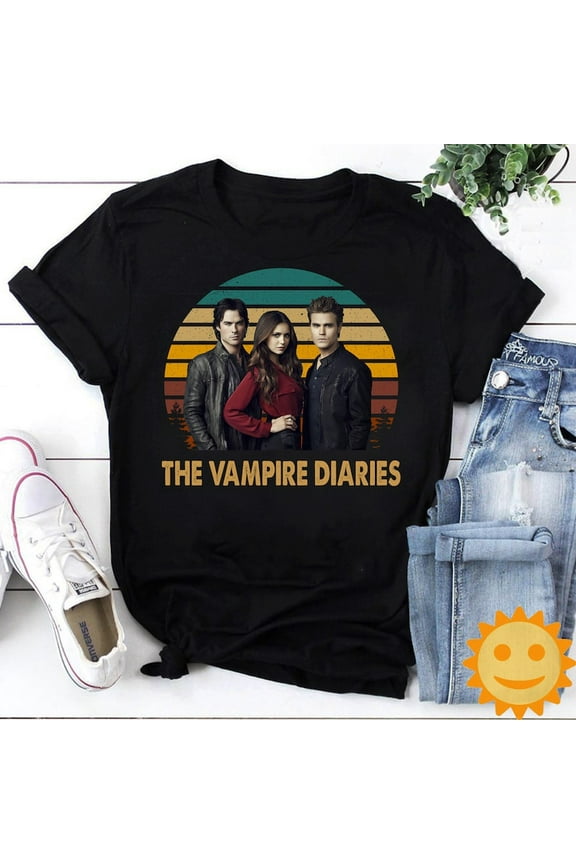 The Vampire Diaries Mystic Falls Vintage T-Shirt, Halloween Shirt, TV Series Shirt, Horror Movie Shirt, Vampire Shirt, Fantasy Movie Shirt