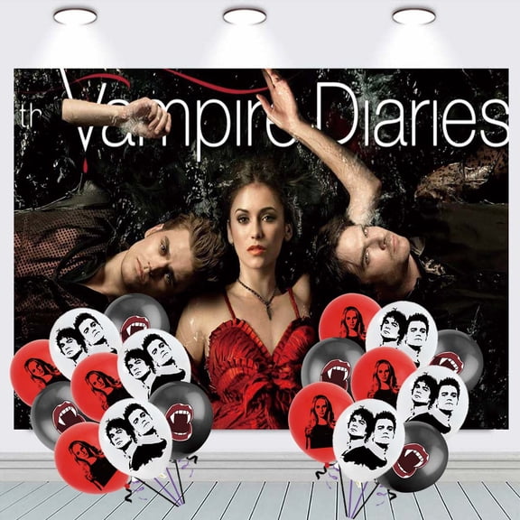 The Vampire Diaries Party Decorations Backdrop Banner Balloons Taspestry Wall Decor Background Poster Decor Supplies