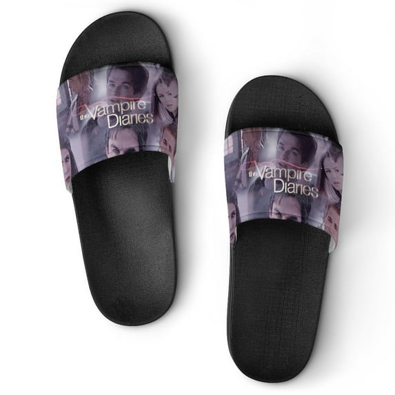 The Vampire Diaries Pattern Unisex Slippers Summer Beach Slippers Casual Non Slip Comfortable Slide Sandals Home Slippers For Men Women
