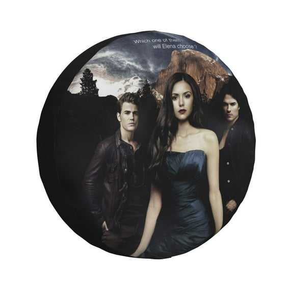 The Vampire Diaries Spare Tire Cover Waterproof Dust-Proof Universal Wheel Tire Cover Protector Accessories 14" 15" 16" 17"