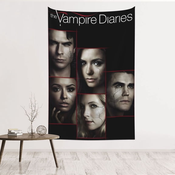 The Vampire Diaries Tapestry Wall Blanket,Backdrop Poster Wall Hanging Room Decor For Dormitory Bedroom (60 X 40 Inches)