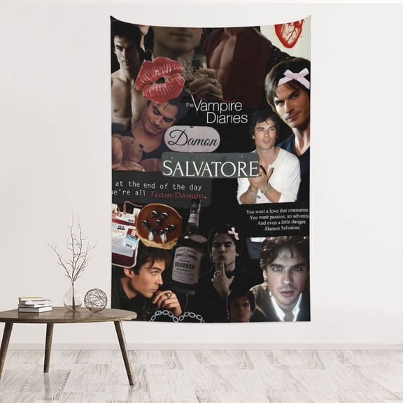 The Vampire Diaries Tapestry Wall Blanket,Backdrop Poster Wall Hanging Room Decor For Dormitory Bedroom (60 X 40 Inches)