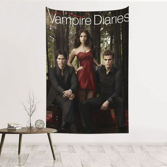 The Vampire Diaries Tapestry Wall Blanket,Backdrop Poster Wall Hanging Room Decor For Dormitory Bedroom (60 X 40 Inches)