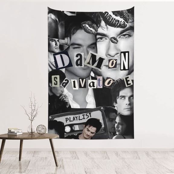 The Vampire Diaries Tapestry Wall Blanket,Backdrop Poster Wall Hanging Room Decor For Dormitory Bedroom (60 X 40 Inches)