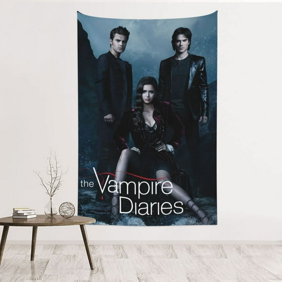The Vampire Diaries Tapestry Wall Hanging Home Decoration Wall Blanket Dormitory Living Room Bedroom Backdrop Poster( 60x40inch)