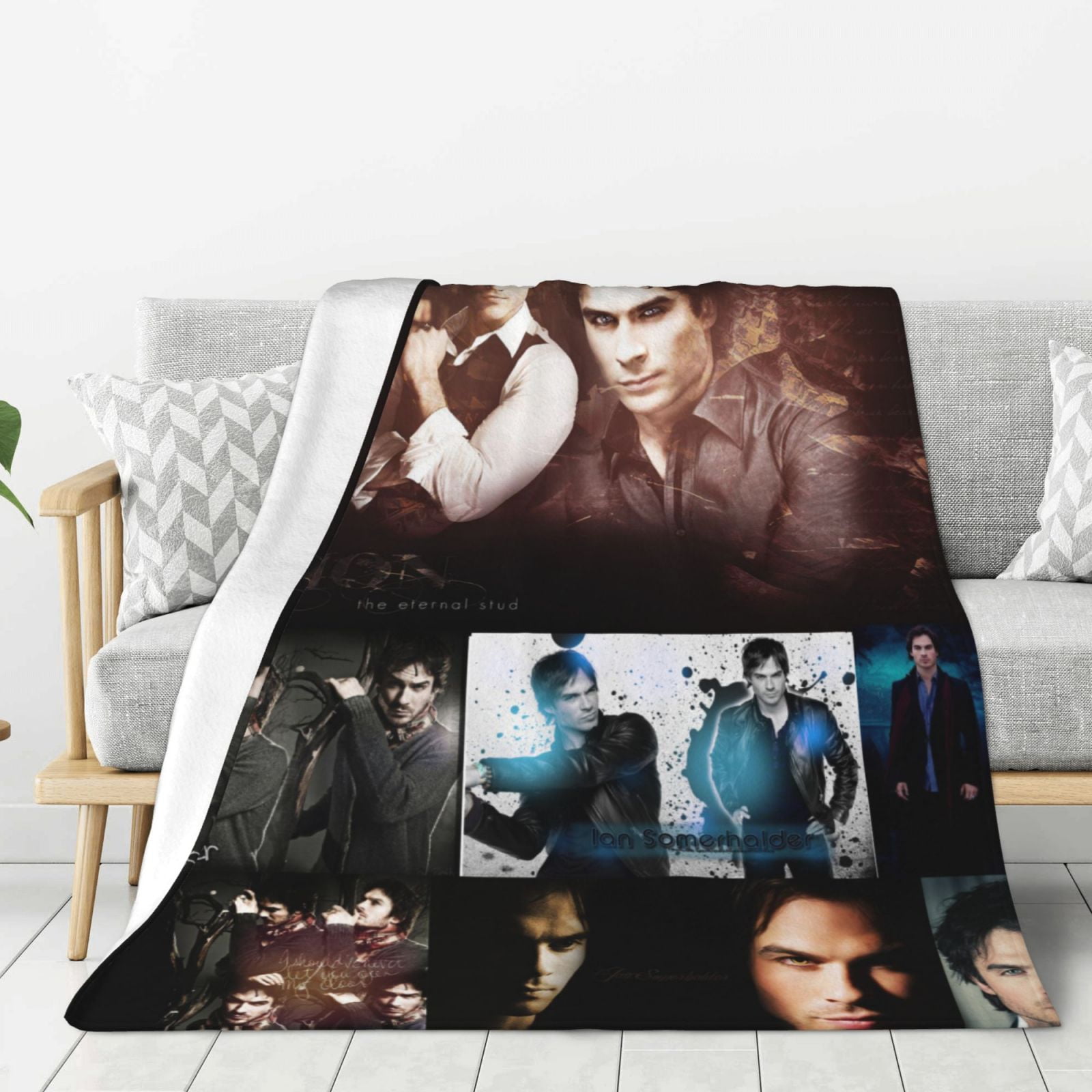 The Vampire Diaries Thick Blanket Cozy Soft Fuzzy Anti pilling Flannel Throw Blanket Warm Sofa Bed Blanket 50 x40 For Adult Teen Kids