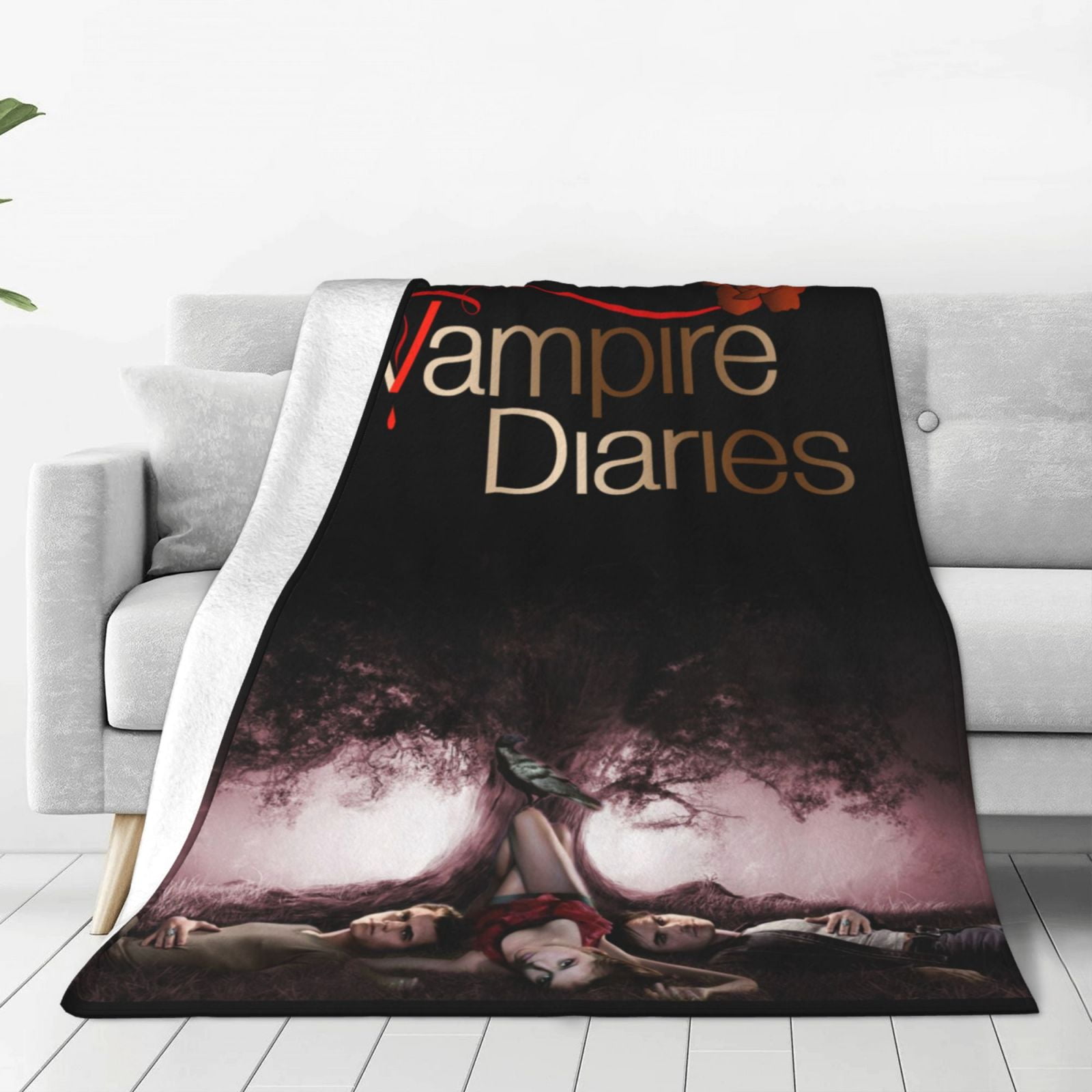 The Vampire Diaries Throw Blanket Couch Bed Sofa Soft Lightweight Warm