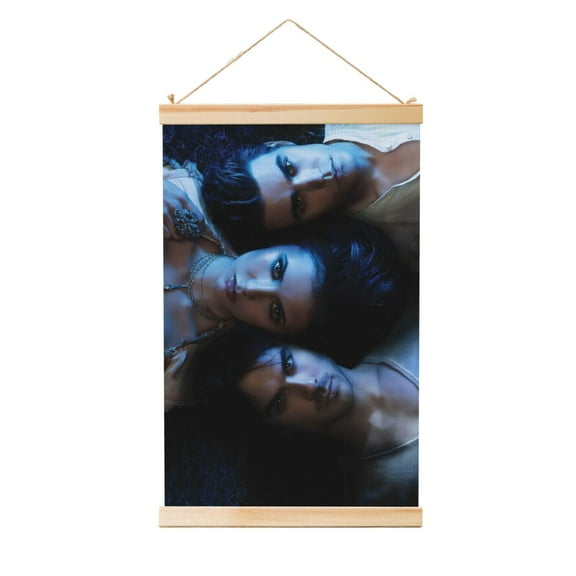 The Vampire Diaries Wall Art Wooden Shaft Hanging Banner Poster Scroll Painting For Room Dormitory Decor 20"X30"