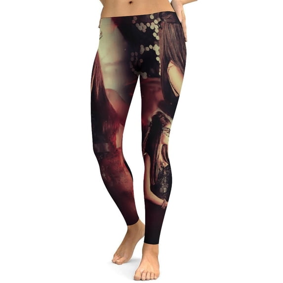 The Vampire Diaries Yoga Pants Women High Waisted Tummy Control Non See-Through Elastic Running Workout Yoga Leggings Pants