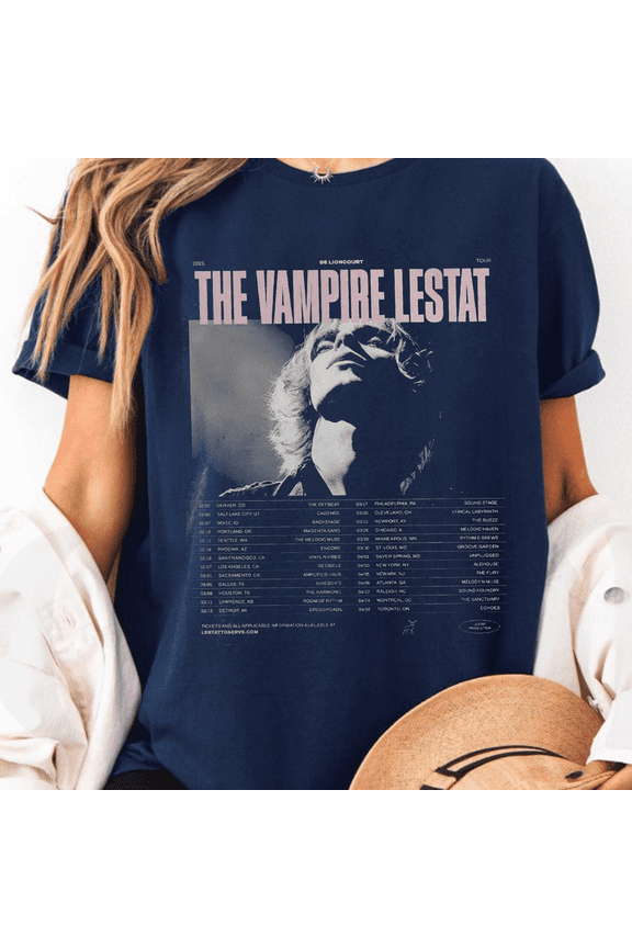 The Vampire Lestat Tour Shirt, Gothic Vampire Band Tee, 90s Style Horror T-Shirt