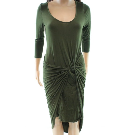 The Vanity Room NEW Green Women's Size Medium M Asymmetrical Hem Dress