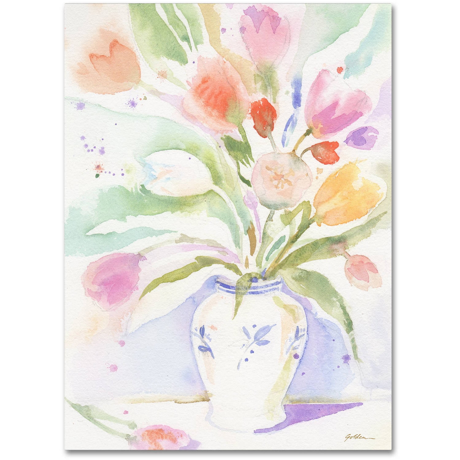 "The Vase of Tulips" Canvas Art by Sheila Golden