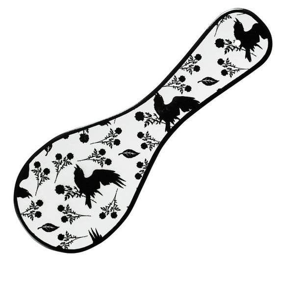 The Vault Beautiful Spoon Rest Decor Ceramic Raven & Rose