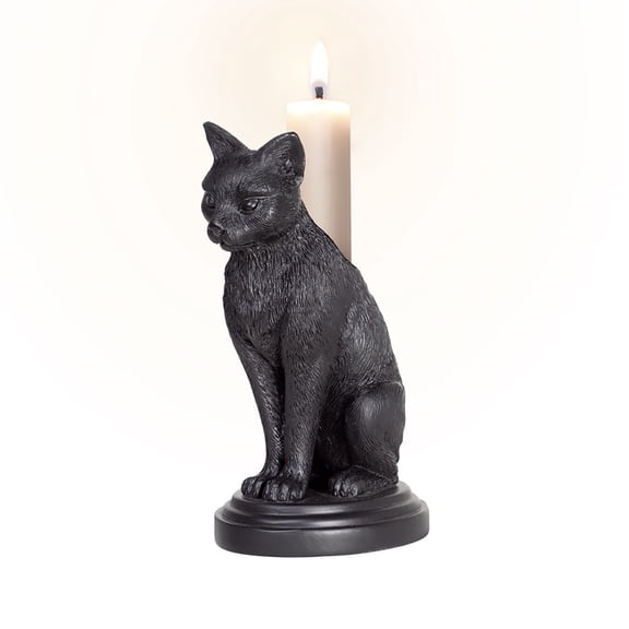The Vault Home Decorative Faust'S Familiar Candlestick - Black