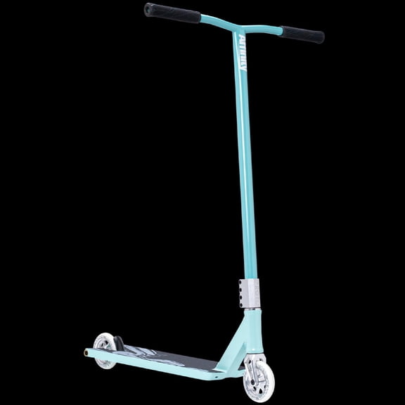Silver and Teal Street Scooter by The Vault North Willow G2 Deck, ABEC-9 Wheels