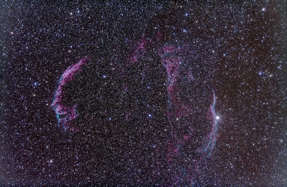The Veil Nebula Canvas Art - Alan DyerStocktrek Images (34 x 23)