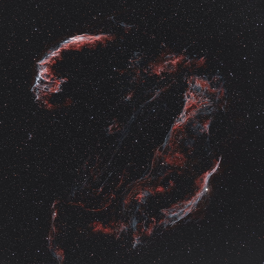 The Veil Nebula and its components Canvas Art - Rolf GeissingerStocktrek Images (28 x 28)