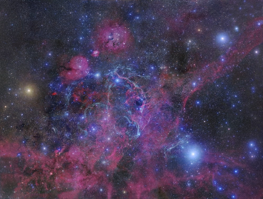 The Vela supernova remnant Canvas Art - Robert GendlerStocktrek Images (16 x 13)