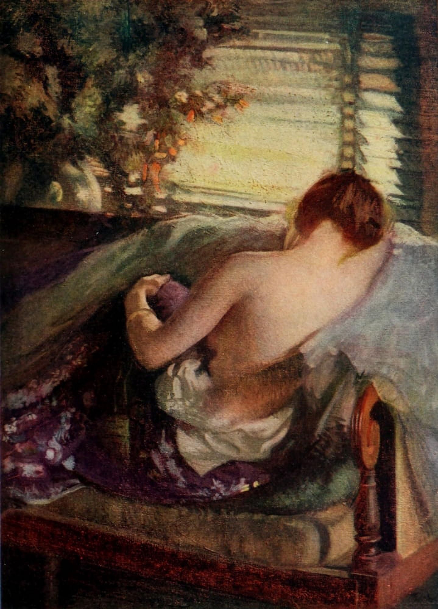 The Venetian Blind Canvas Art - Edmund C Tarbell (18 x 24)