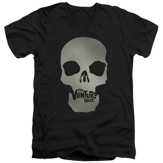 The Venture Bros - Skull Logo - Slim Fit V Neck Shirt - XX-Large
