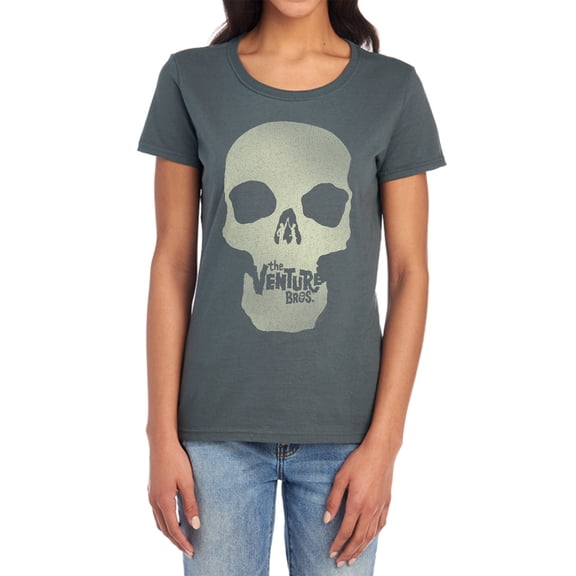 The Venture Bros Skull Logo Women's T Shirt, Charcoal, Small