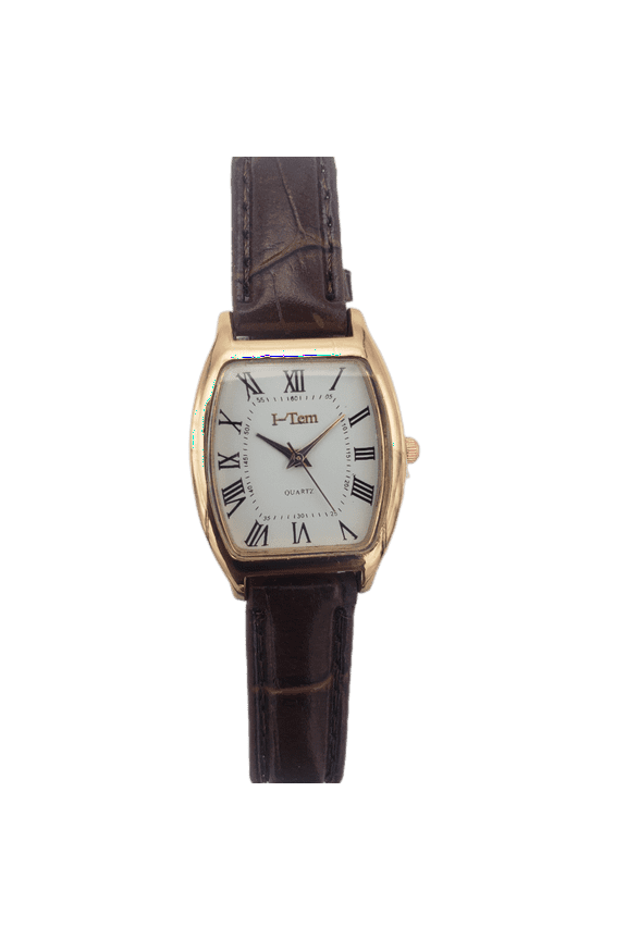 The Venus Rose Gold I-TW735 Square case Classy Face Wristwatch - Brown