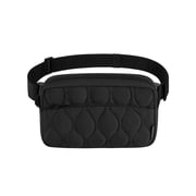 Bagsmart Womens' Fanny Pack, Lightweight Crossbody Belt Bag with Two Ways to Wear, Adjustable Strap, Fashion Waist Pack for Travel Workout, Black