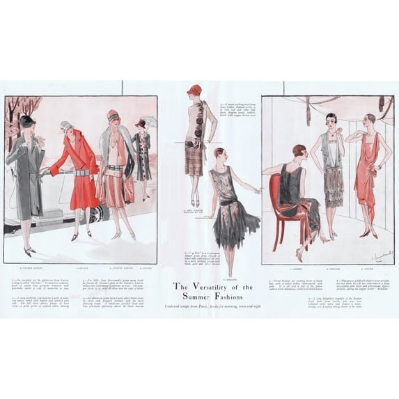 The Versatility Of Summer Fashions 1927 Poster Print By Mary Evans Jazz Age Club Collection