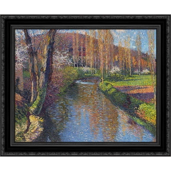 The Vert 20x20 Black Ornate Wood Framed Canvas Art by Martin, Henri