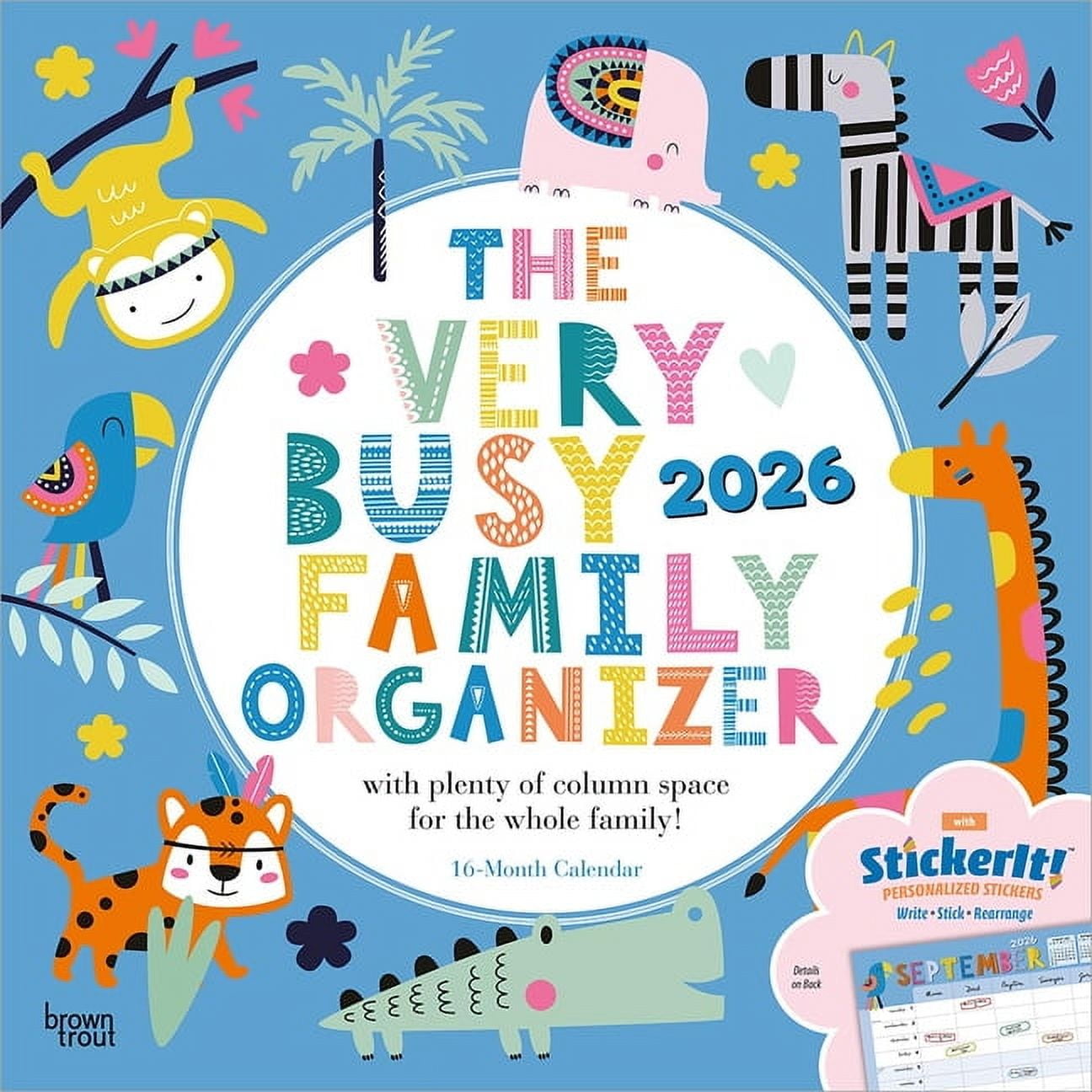 The Very Busy Family Organizer 2026 12 X 24 Inch (Hanging) Monthly ...