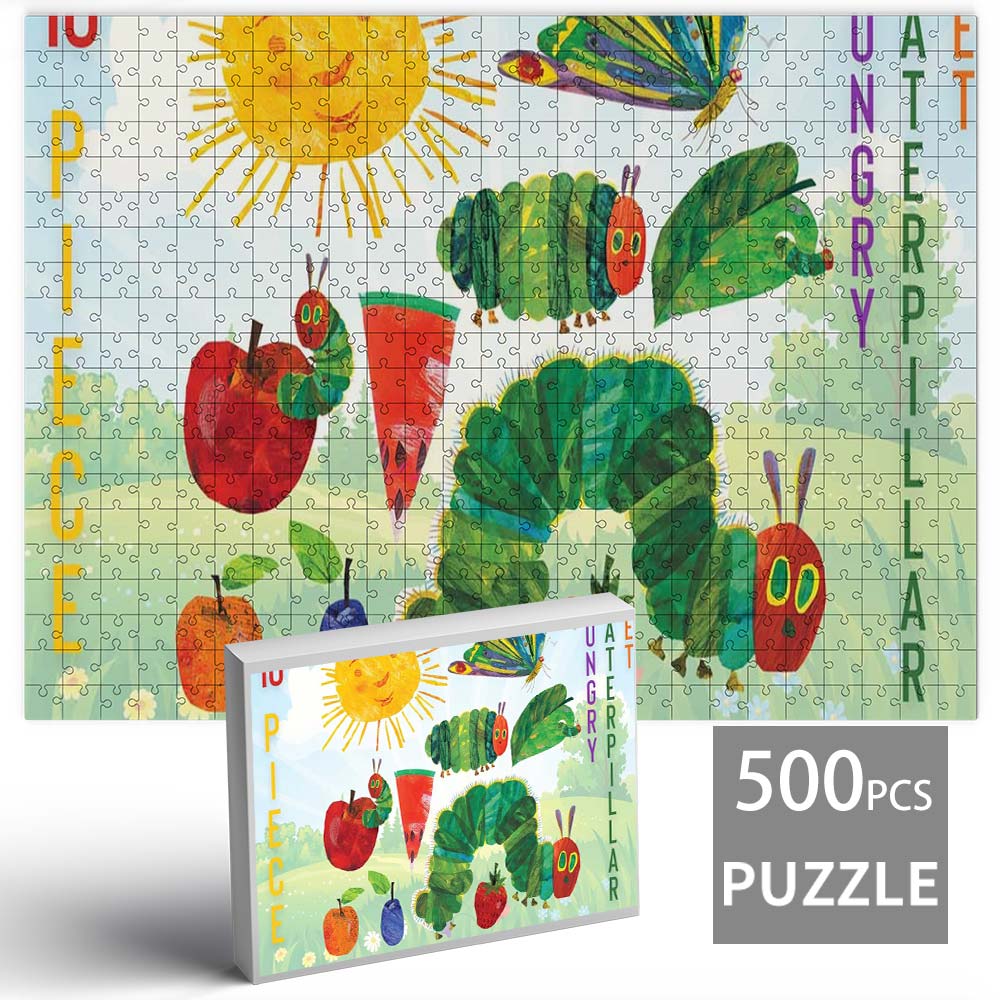 Caterpillar Challenging Riddle The Very Hungry Caterpillar Puzzles for Adults 500 Pieces Jigsaw ...