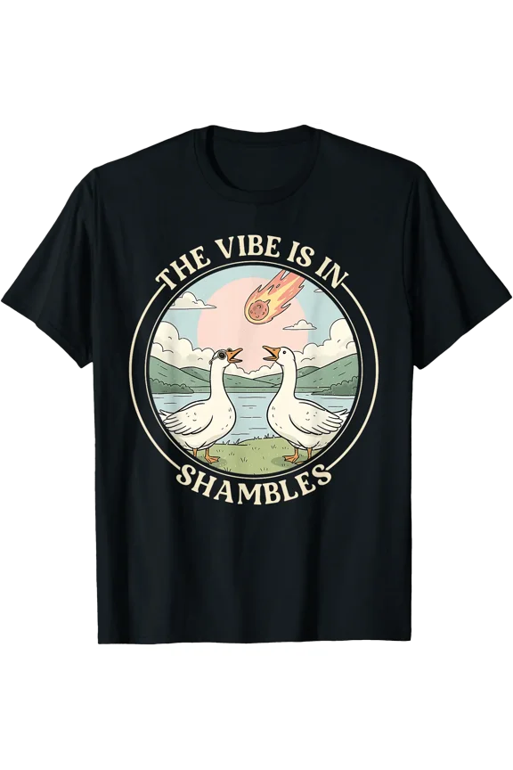 The Vibe Is In Shambles Funny Sarcastic Silly Goose Summer T-Shirt