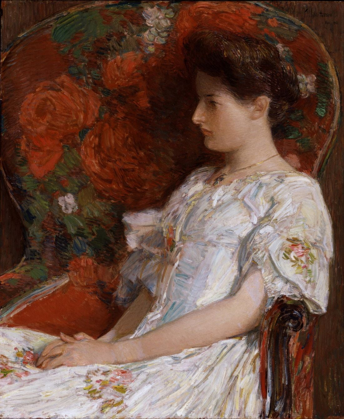 The Victorian Chair Canvas Art - Childe Hassam (24 x 36)