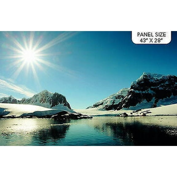 The View From Here 2 Northern Reflections Panel 28x43" Cotton Fabric Northcott