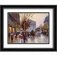 thumbnail image 1 of The View From Madeleine La Rue Royale 2x Matted 34x28 Large Black Ornate Framed Art Print by Edouard Cortes, 1 of 2