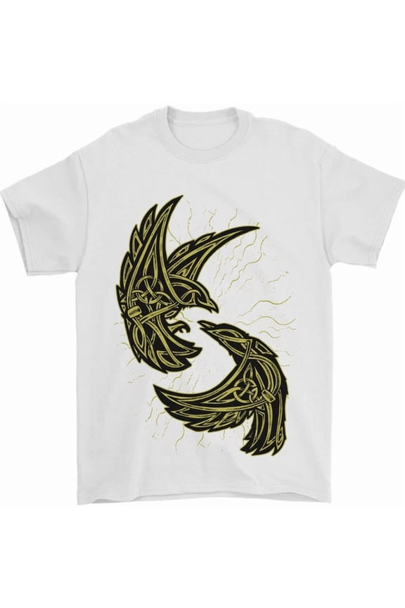 The Viking Raven Symbol Odin Ragnar Tribal T-Shirt Unisex S-5XL Hot Trending Shirt Birthday Gift