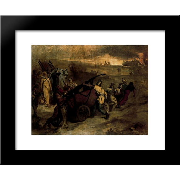 The Village Firemen 20x24 Framed Art Print by Puvis de Chavannes, Pierre