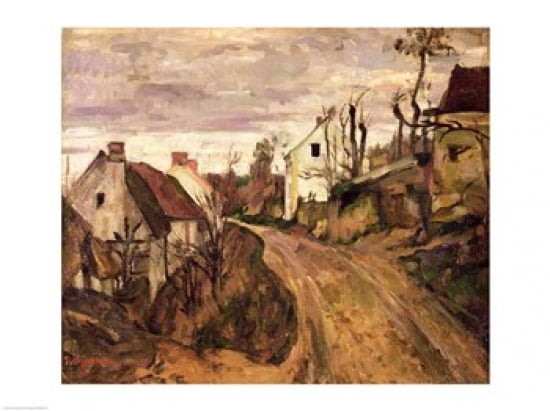 The Village Road Auvers c1872-73 Canvas Art - Paul Cezanne (24 x 18)