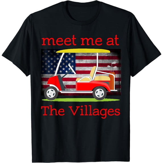 The Villages Florida Retirement American Flag T-Shirt