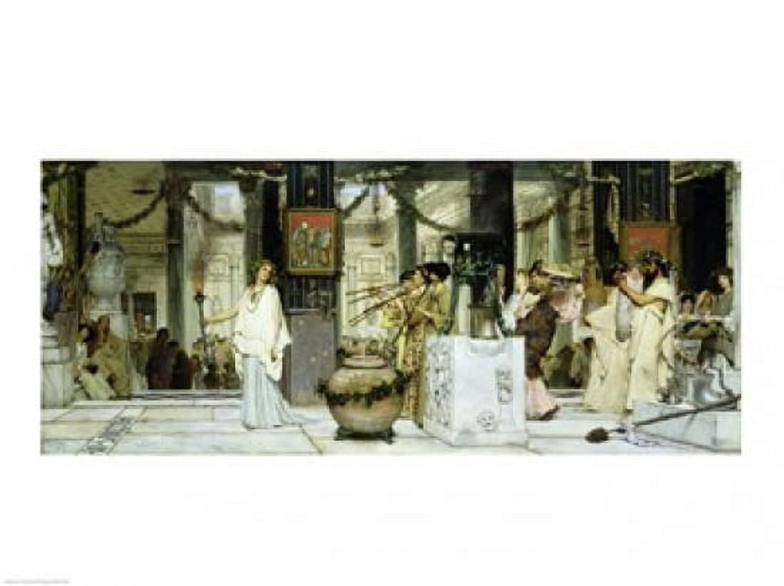 The Vintage Festival in Ancient Rome 1871 Canvas Art - Sir Lawrence Alma-Tadema (24 x 18)