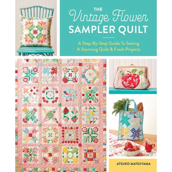 The Vintage Flower Sampler Quilt, (Spiral-Bound)