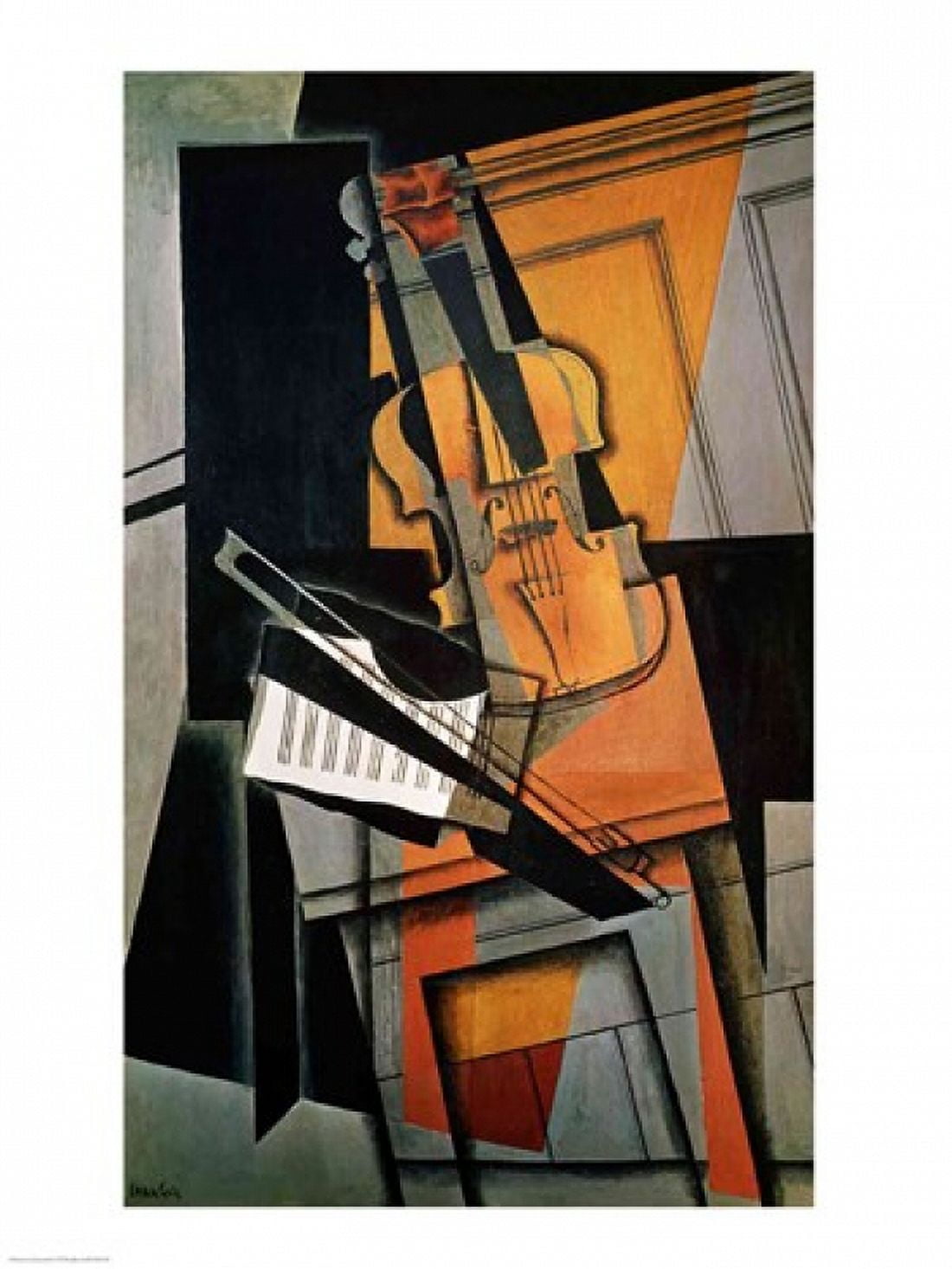 The Violin 1916 Canvas Art - Juan Gris (18 x 24)